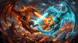 Tapete Dragons Duel thumbnail 1